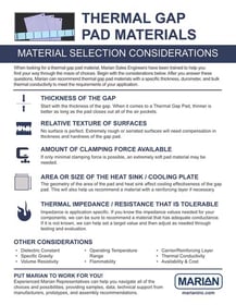 1 Page Guide: Thermal Gap Pad Materials